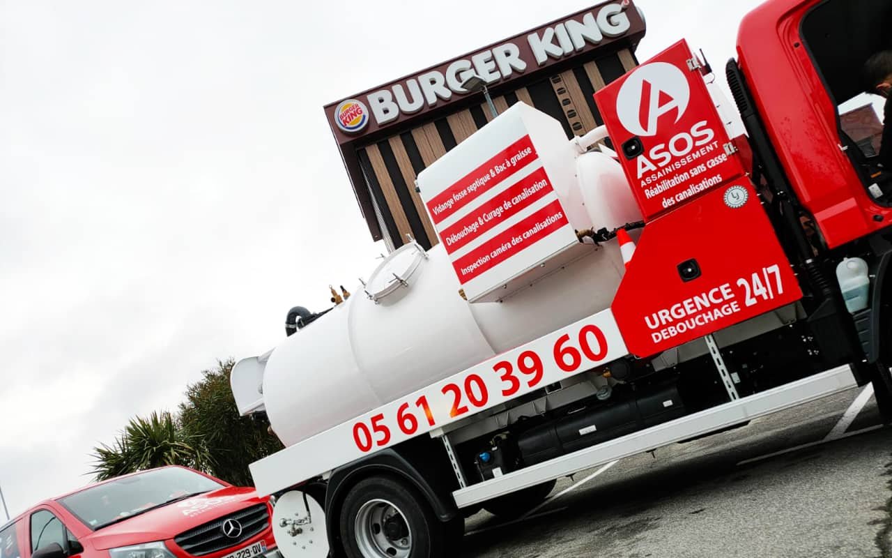 Vidange de bac à graisse pour le Burger King de Blagnac - 1