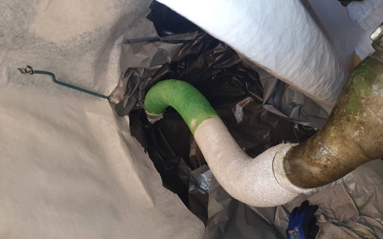 Réhabilitation de la colonne d'un immeuble à Toulouse en seulement 1 journée - 1
