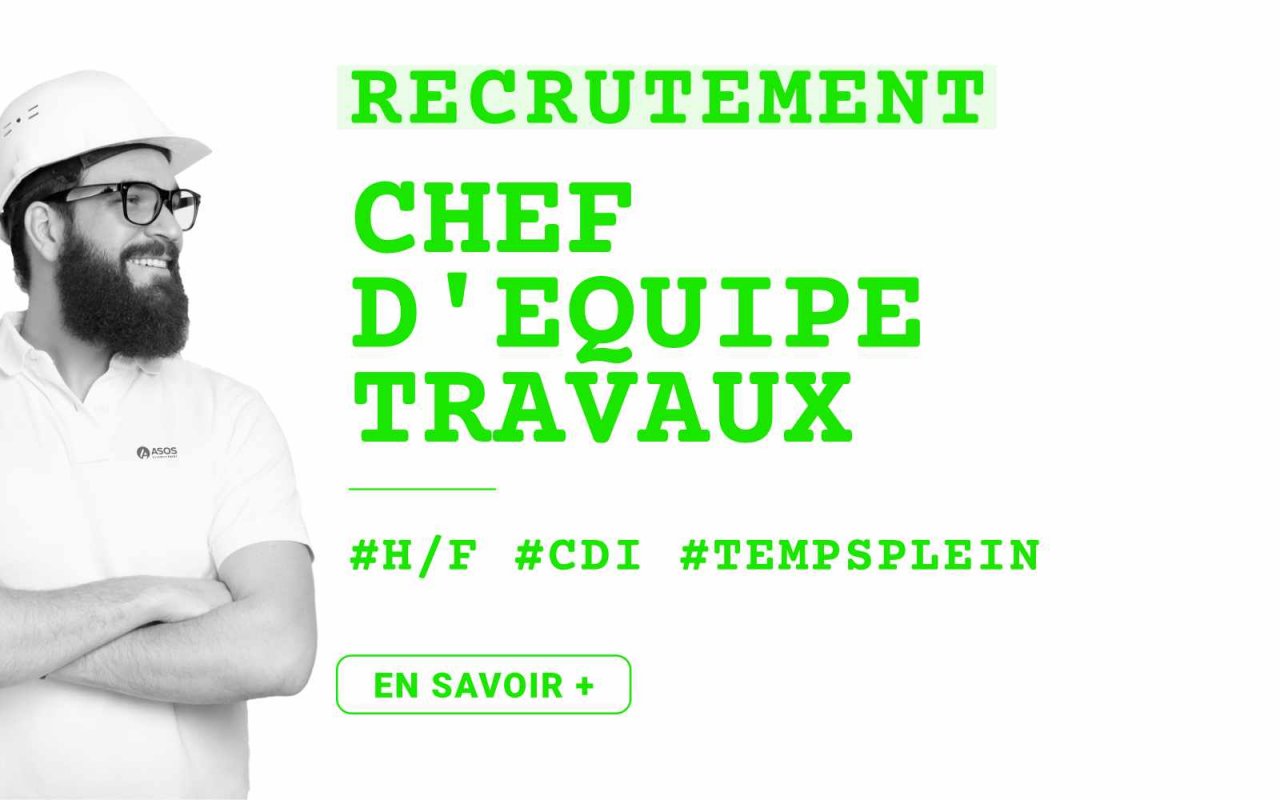 Recrutement Chef d'Équipe Travaux H/F